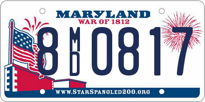 MD license plate 8MD0817