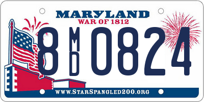 MD license plate 8MD0824