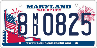 MD license plate 8MD0825