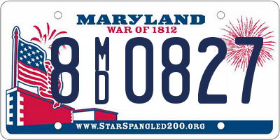 MD license plate 8MD0827