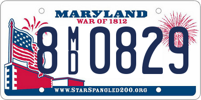 MD license plate 8MD0829