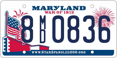 MD license plate 8MD0836