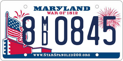 MD license plate 8MD0845