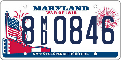 MD license plate 8MD0846