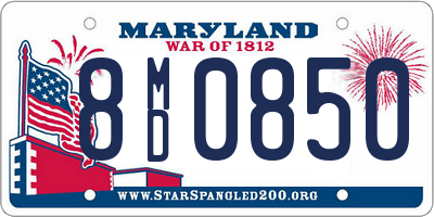 MD license plate 8MD0850