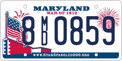 MD license plate 8MD0859