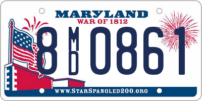 MD license plate 8MD0861