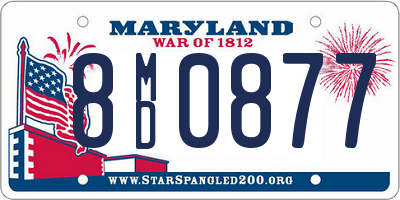 MD license plate 8MD0877