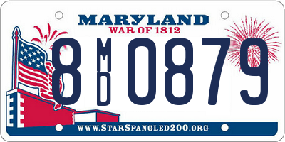 MD license plate 8MD0879