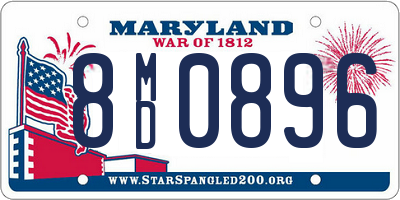 MD license plate 8MD0896