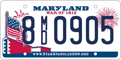 MD license plate 8MD0905