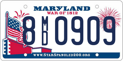 MD license plate 8MD0909