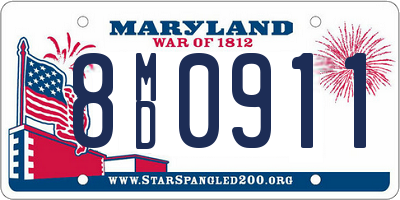 MD license plate 8MD0911