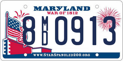 MD license plate 8MD0913