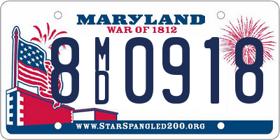 MD license plate 8MD0918