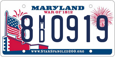 MD license plate 8MD0919