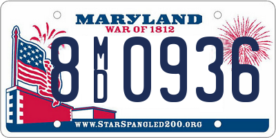 MD license plate 8MD0936