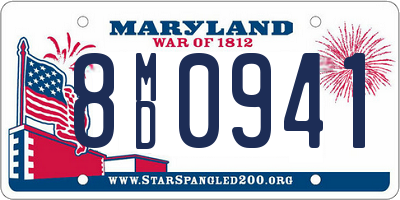 MD license plate 8MD0941