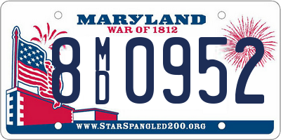 MD license plate 8MD0952