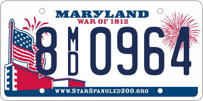 MD license plate 8MD0964