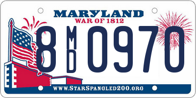 MD license plate 8MD0970