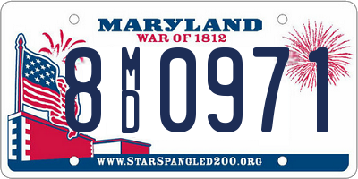 MD license plate 8MD0971