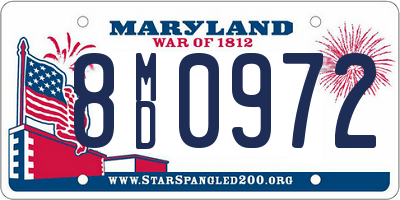 MD license plate 8MD0972