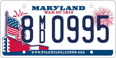 MD license plate 8MD0995