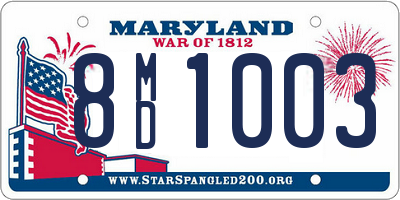 MD license plate 8MD1003