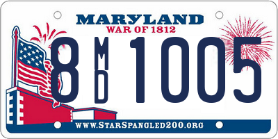 MD license plate 8MD1005