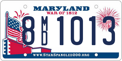 MD license plate 8MD1013