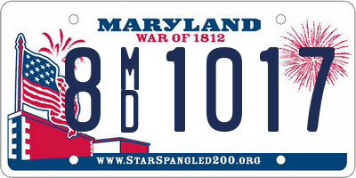 MD license plate 8MD1017