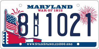 MD license plate 8MD1021