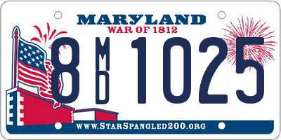 MD license plate 8MD1025