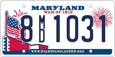 MD license plate 8MD1031