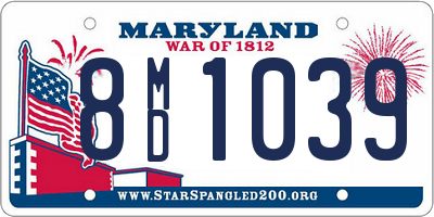 MD license plate 8MD1039