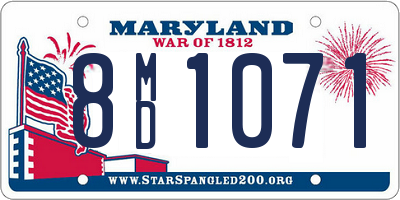 MD license plate 8MD1071