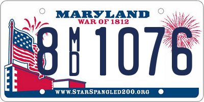 MD license plate 8MD1076