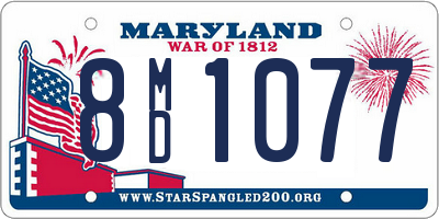 MD license plate 8MD1077