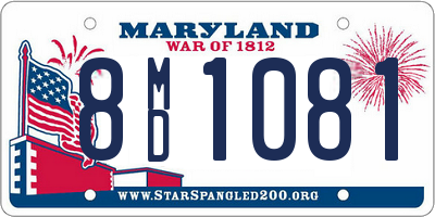 MD license plate 8MD1081