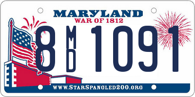 MD license plate 8MD1091