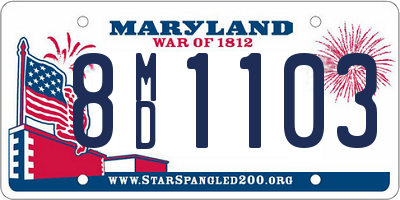 MD license plate 8MD1103