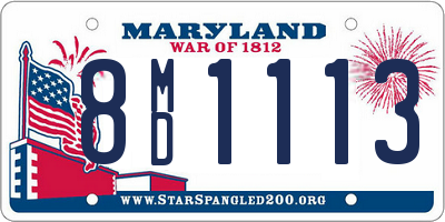 MD license plate 8MD1113
