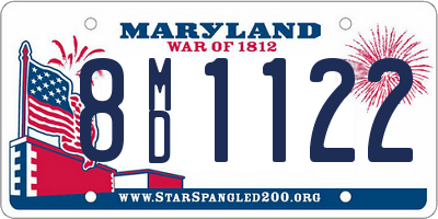 MD license plate 8MD1122