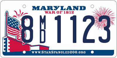 MD license plate 8MD1123