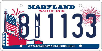 MD license plate 8MD1133