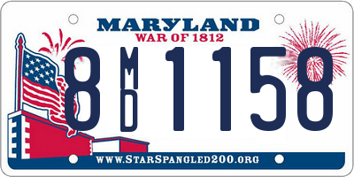 MD license plate 8MD1158