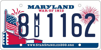 MD license plate 8MD1162