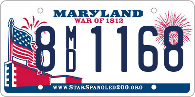 MD license plate 8MD1168