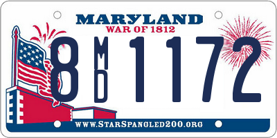 MD license plate 8MD1172